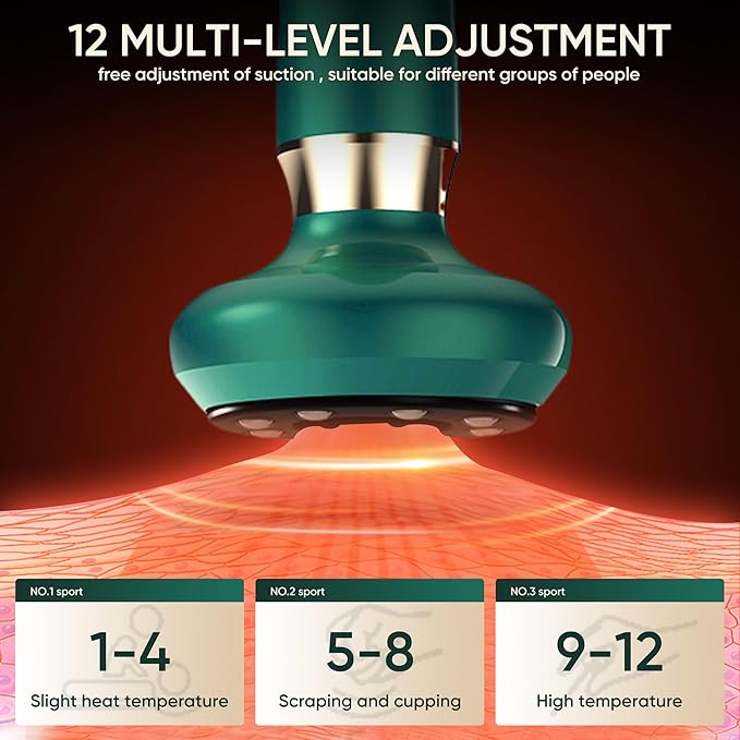 HomeCup Pro: 3 In 1- 12-Mode Heated Cupping Therapy Set