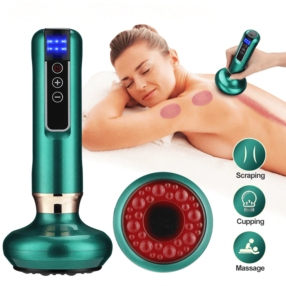 HomeCup Pro: 3 In 1- 12-Mode Heated Cupping Therapy Set